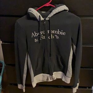 Black and grey Abercrombie hoodie